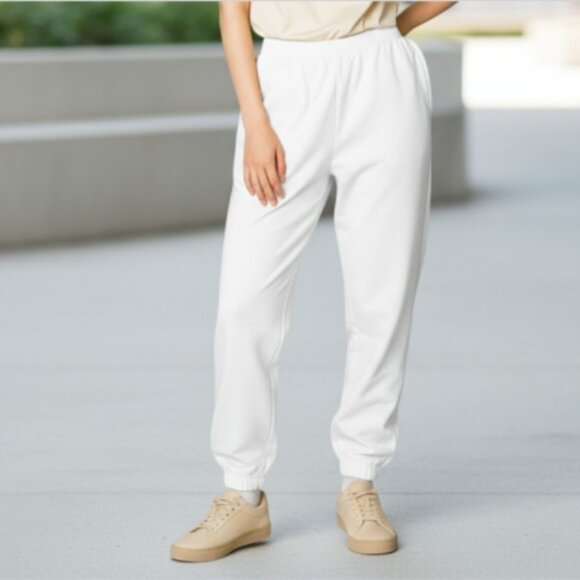 Alfred Dunner Women’s Pants Size 18 White Pull-On Elastic Waist Side Pockets - Picture 1 of 8